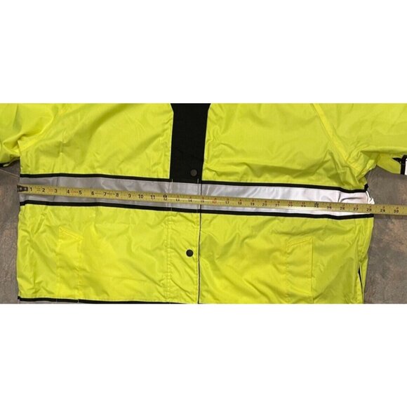 Safety Coat Gerber Hi-Vis Waterproof Reversible Jacket w/ Hood L 70W3/L LR Rain - Picture 3 of 10